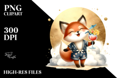 Digital Painting of Happy Fox PNG Product Image 2