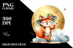 Fox in Beachwear, Transparent PNG Product Image 2