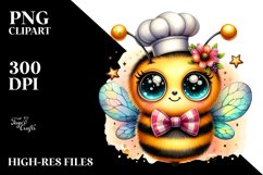 Baby Bee with Tiny Bowtie, Vibrant PNG Product Image 2