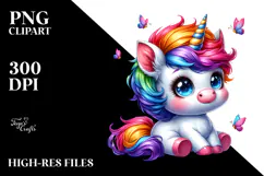 Funny Baby Unicorn, PNG Product Image 2