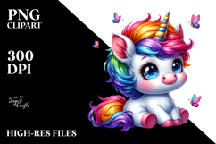 Funny Baby Unicorn, PNG Product Image 2