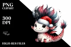 Expressive Cute Dragon with Punk Haircut, PNG Product Image 2