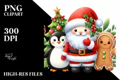 Peek-a-Boo Christmas Characters, PNG Product Image 1