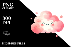 Watercolor Pinkish Cloud PNG Product Image 2