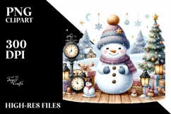 Snowman in Winter, High-Res PNG Product Image 1