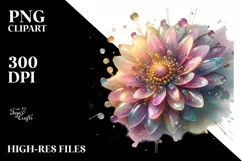 Shiny Transparent Sunflower PNG Product Image 1
