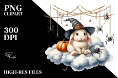 Bunny on Cloud Halloween PNG Product Image 2