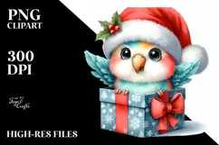 Expressive Baby Winter Parrot PNG Product Image 1