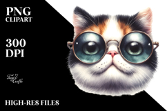 Angry Cat with Sunglasses, Transparent PNG Product Image 2