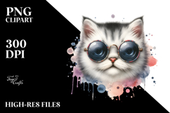 Angry Cat with Sunglasses, Transparent PNG Product Image 2