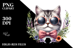 Angry Cat with Sunglasses, Transparent PNG Product Image 2