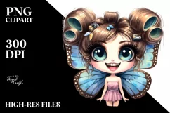 Butterfly Big Eyes Human Phishing Road | Clipart Product Image 3