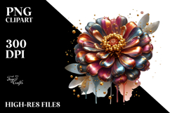 Shiny Zinnia Watercolor Splash Product Image 2