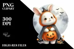 Digital Painting of Rabbit for Halloween, High-Res PNG Product Image 3