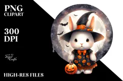Digital Painting of Rabbit for Halloween, High-Res PNG Product Image 2