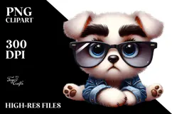 Cute Cartoon with Sunglasses, Transparent PNG Product Image 2