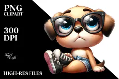Cute Cartoon with Sunglasses, Transparent PNG Product Image 2