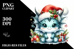 Angry Baby Dragon Christmas PNG Product Image 7