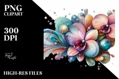 Abstract Vibrant Pastel Shiny Orchid, Transparent PNG Product Image 1