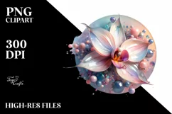 Abstract Vibrant Pastel Shiny Orchid, Transparent PNG Product Image 3