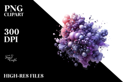 Abstract Shiny Watercolor Splash Sticker Clipart Product Image 2