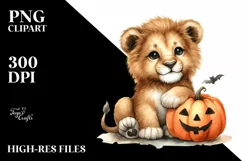 Cute Baby Lion Sitting PNG Product Image 3