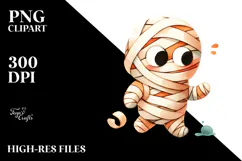 Funny Mummy, Abstract Watercolor PNG Product Image 2
