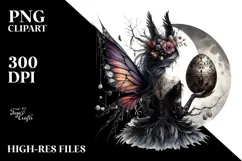 Vibrant Gothic Fairy with Easter Egg, PNG Product Image 2