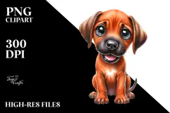 Watercolor Baby Rhodesian Ridgeback, Bright PNG Product Image 2