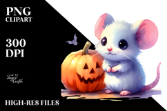 Cute Baby Mouse in Halloween Setting | Clipart Product Image 2