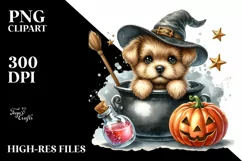 Cute Baby Puppy Popping Out from Witch Potion Product Image 3