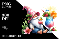 Whimsical Gnome Cocktail Summer PNG Product Image 2