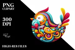 Colorful Baby Macaw | Sublimation | Clipart Product Image 3