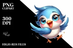 Colorful Starling Baby Dance Clipart Product Image 1