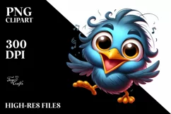 Colorful Starling Baby Dance Clipart Product Image 1