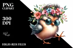 Colorful Baby Bird Dancing PNG Product Image 1