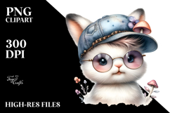 Energetic Baby Bunny with Cool Haircut PNG Product Image 2