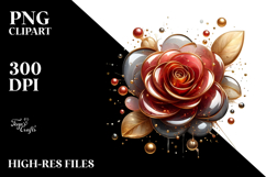 Abstract Golden Rose PNG Product Image 2