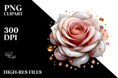 Abstract Golden Rose PNG Product Image 2