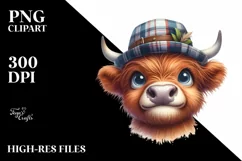 Cow Highland Cow Portrait with Goofy Smile Product Image 1