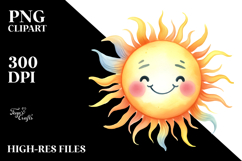 Very Simple Smiling Sun PNG Product Image 2