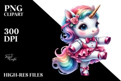Colorful Baby Unicorn Foxtrot Dancer&#039;s Attire PNG Product Image 3