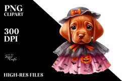 Halloween Vizsla, Transparent PNG Product Image 3