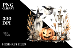 Simple Halloween Skeleton PNG Product Image 2
