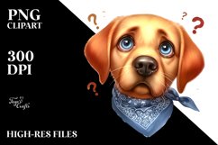 Expressive Labrador with Bandana | Sublimation | Clipart Product Image 1