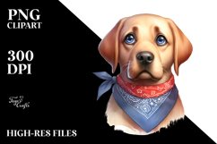 Expressive Labrador with Bandana | Sublimation | Clipart Product Image 3