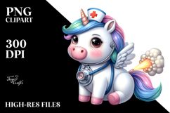 Cute Baby Unicorn Nurse Farting | Clipart Product Image 2