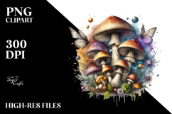 Magical Mushroom Watercolor, PNG Product Image 2
