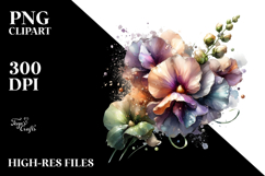 Abstract Shiny Watercolor Splash Sticker Clipart Product Image 2