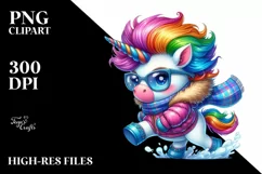 Chic Baby Unicorn, Transparent PNG Product Image 1